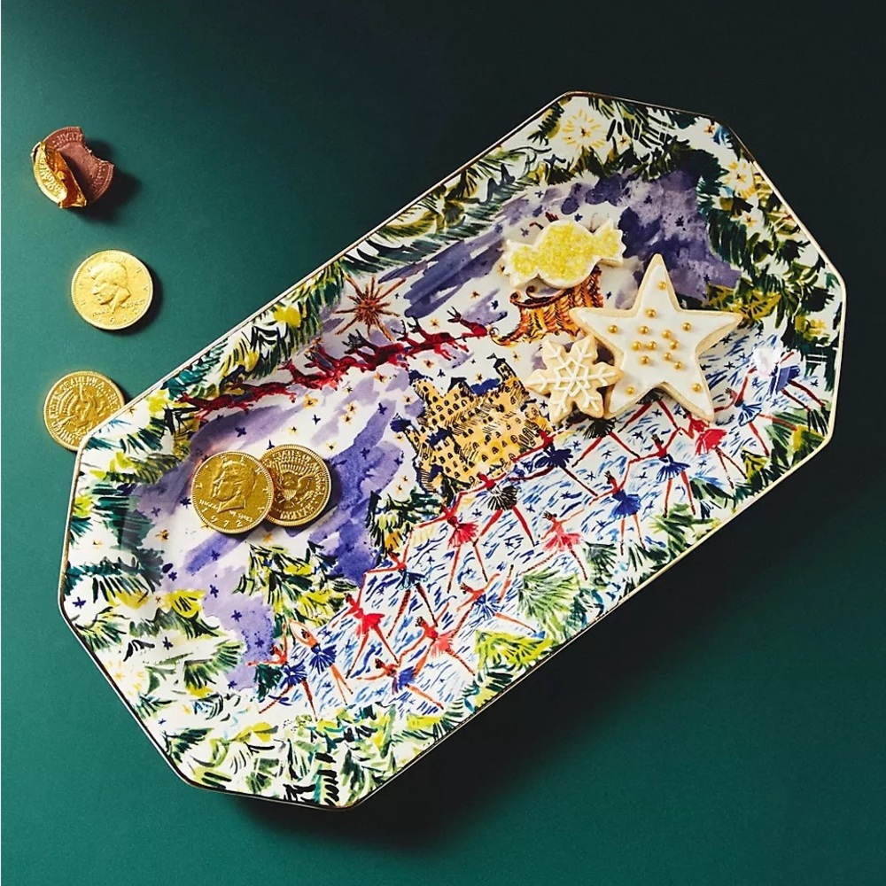 Anthropologie Pauline de Roussy de Sales Holiday Nutcracker Platter - NWT